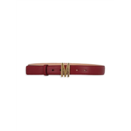 Moschino Logo Leather Belt