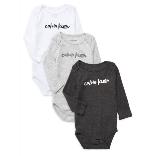 Calvin Klein Baby Boys Logo Bodysuit Set