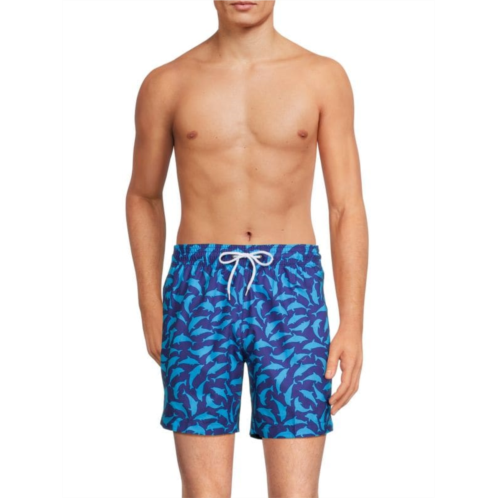 Trunks Surf + Swim Sano Dolphin Print Swim Shorts