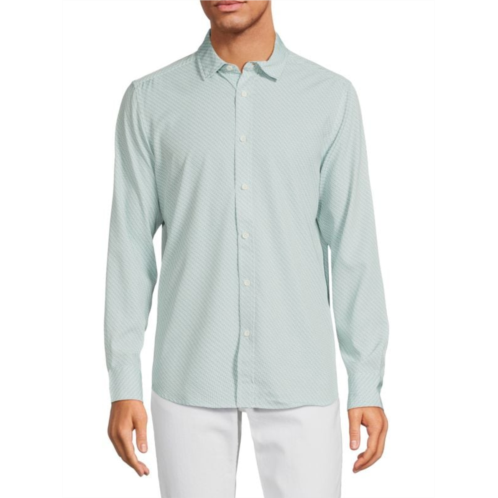 Kenneth Cole Woven Button Down Shirt