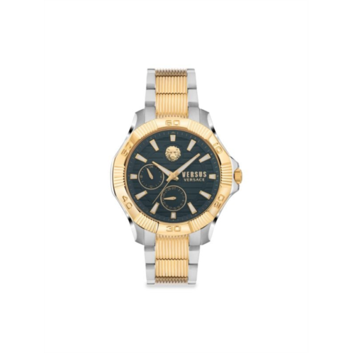 Versus Versace 46MM DTLA Two-Tone Stainless Steel Bracelet Chrono Watch