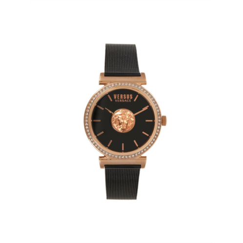Versus Versace Brick Lane 34MM Swarovski Crystal Studded Bracelet Watch