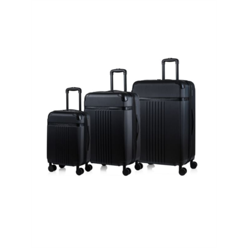 CHAMPS Vintage Black 3-Piece Hardshell Spinner Suitcase Set