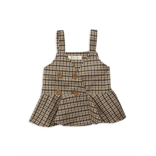 Doe A Dear Little Girls Houndstooth Flounce Vest