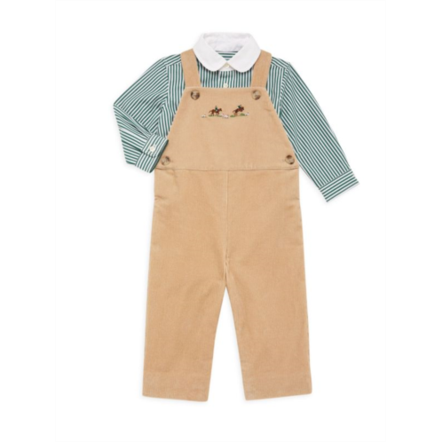 Ralph Lauren Baby Boys 2-Piece Shirt & Corduroy Overalls Set