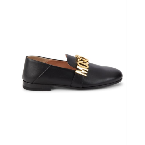 Moschino Couture! Logo Leather Loafers