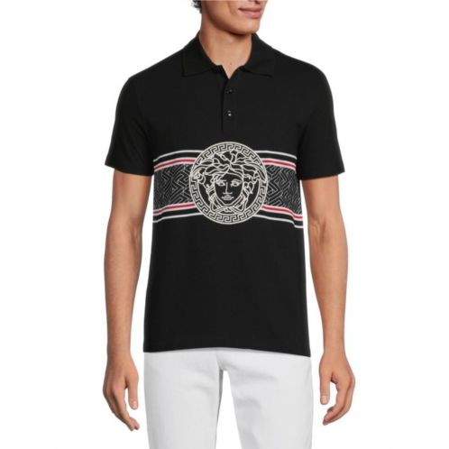 Versace Medusa Logo Taylor Fit Polo