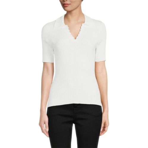 Saks Fifth Avenue Ribbed Short Sleeve Sweater