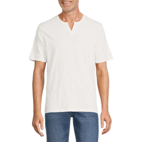 Vince Heathered Short Sleeve Henley