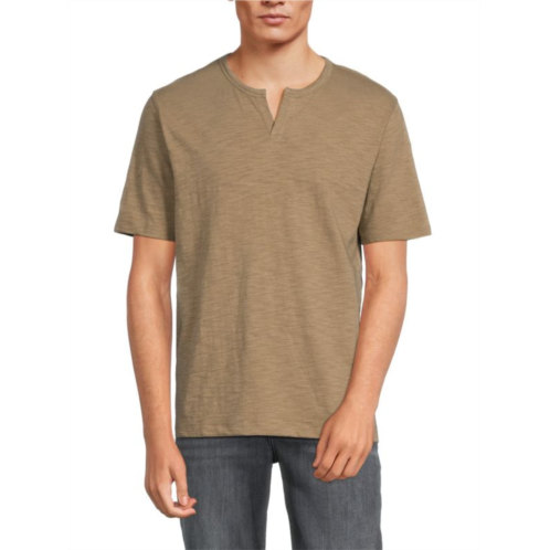 Vince Heathered Short Sleeve Henley