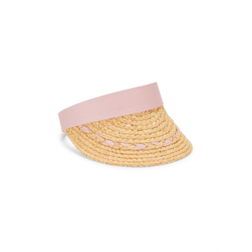 Surell Raffia Straw Visor