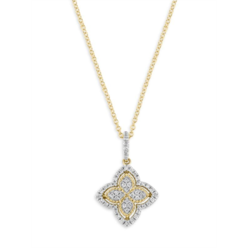 Effy 14K Yellow Gold & 0.25 TCW Diamond Pendant Necklace