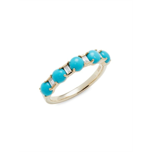 Effy 14K Yellow Gold, Turquoise & Diamond Ring