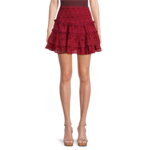 Allison New York Tiered Mini Skirt