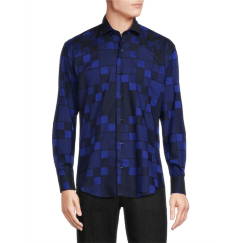 Bertigo Geometric Cotton Shirt