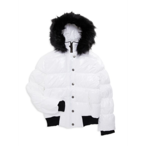Appaman Little Girls & Girls Kyla Faux Fur Trim Hood Puffer Jacket