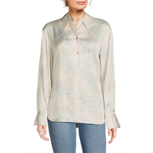 Vince Relaxed Marbled Blouse