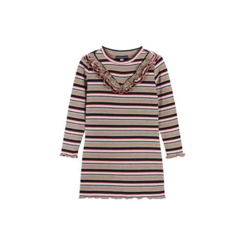 Andy & Evan Little Girls Striped Rib Knit Dress