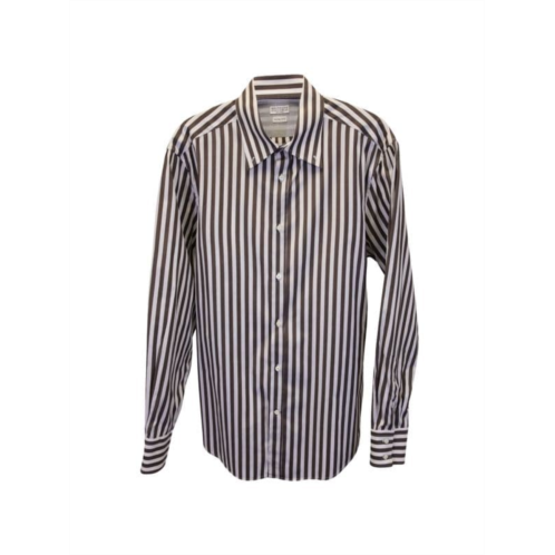 Brunello Cucinelli Slim Fit Striped Shirt In Multicolor Cotton