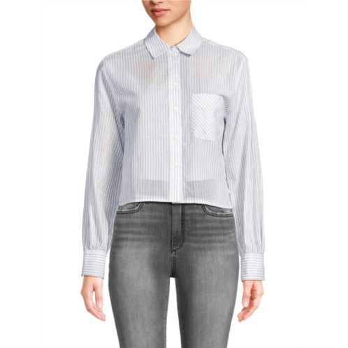 Rag & bone Striped Cropped Shirt