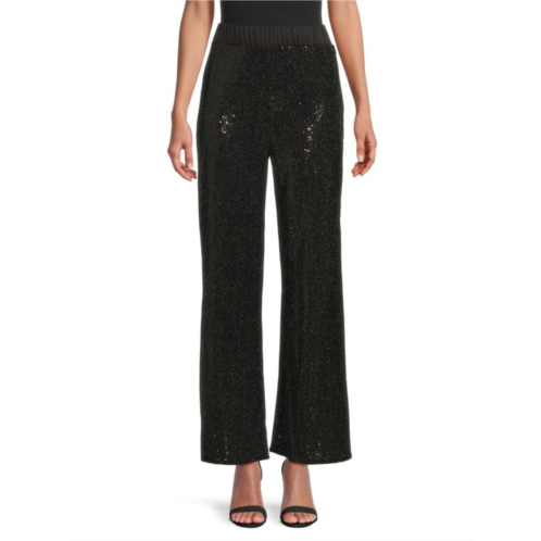 Renee C. Sequin Wide Leg Pants