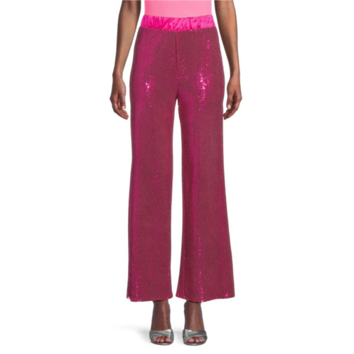 Renee C. Sequin Wide Leg Pants