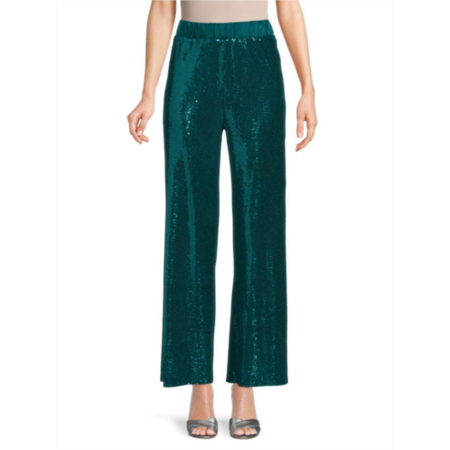 Renee C. Sequin Wide Leg Pants