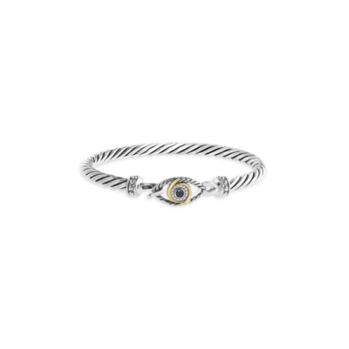 Effy Sterling Silver, 18K Yellow Gold & 0.17 TCW Diamond Bracelet