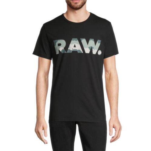 G-Star RAW Camouflage Logo Print T Shirt