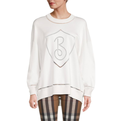 Burberry Inset Logo Crewneck Sweatshirt