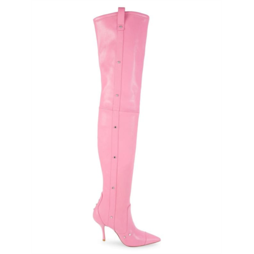 Stuart Weitzman Ultratuart 100 Stretch Leather Over The Knee High Boots