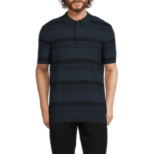 Scotch & Soda Striped Knit Polo