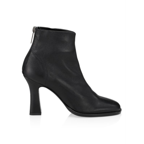 Co Square Toe Leather Ankle Boots