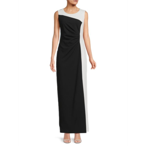 DKNY Colorblock Sheath Maxi Dress