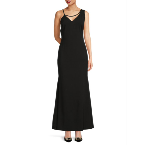 DKNY Embellished Strap Maxi Dress