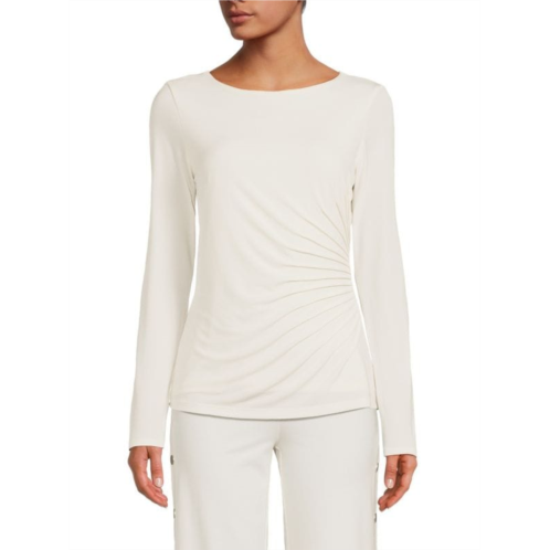 Carmen Marc Valvo Ruched Top