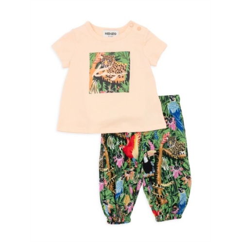 Kenzo Baby Girls 2-Piece Tropical T Shirt & Pants Set