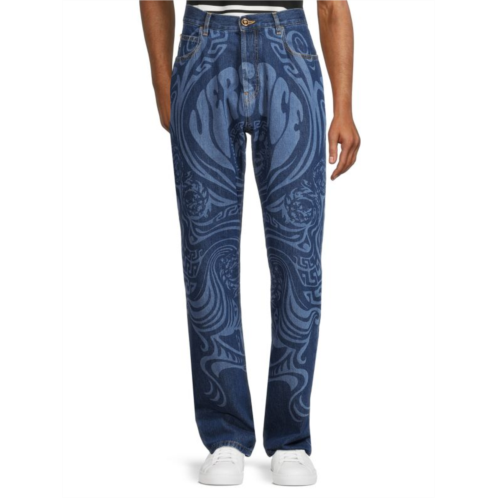 Versace High Rise La Greca Jeans