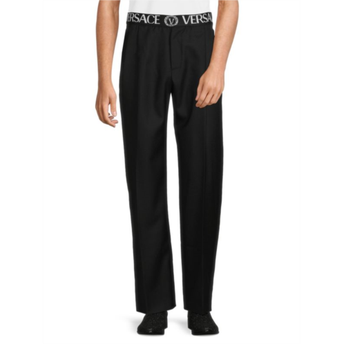 Versace Logoband Wool Pants