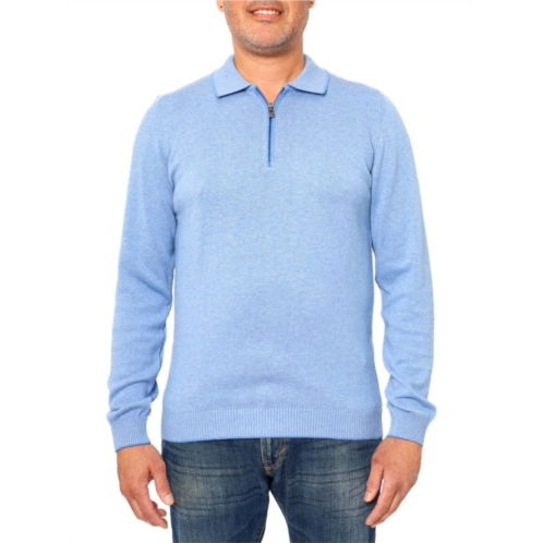 Vellapais Quarter Zip Tipped Polo Sweater