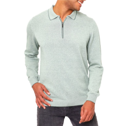 Vellapais Quarter Zip Tipped Polo Sweater