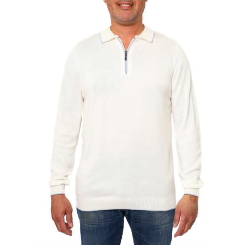 Vellapais Quarter Zip Tipped Polo Sweater