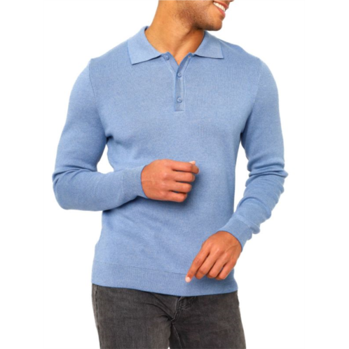 Vellapais Long Sleeve Tipped Sweater Polo