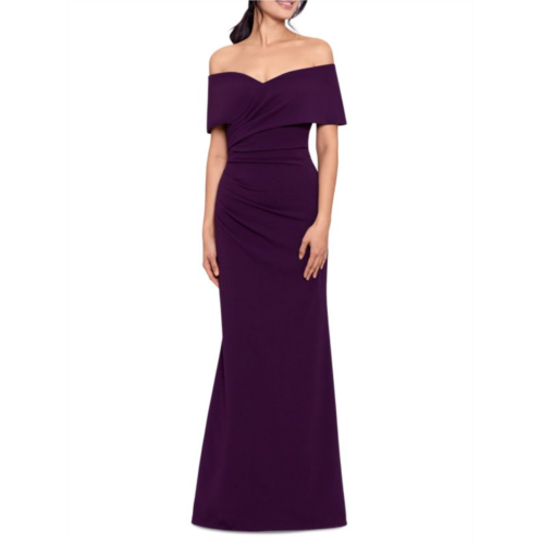 Betsy & Adam Off Shoulder Gown