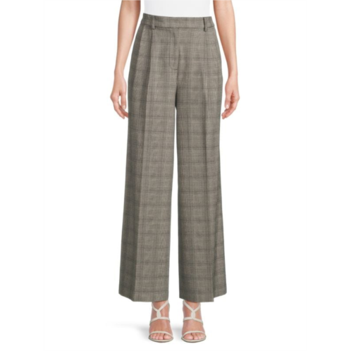 DKNY Plaid Wide Leg Pants