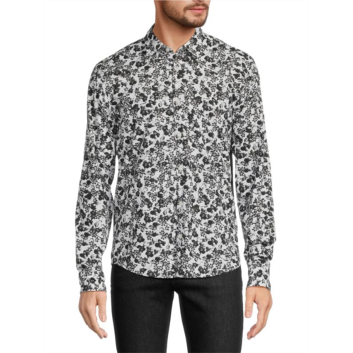 HUGO Ermo Casual Slim Fit Floral Sport Shirt