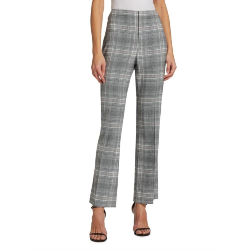 Elie Tahari Paige Plaid Straight Leg Pants