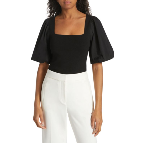 Elie Tahari The Claire Puff Sleeve Top