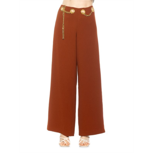 Alexia Admor Cassie Chain Wide Leg Pants