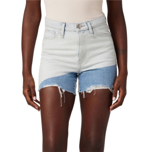 Hudson Devon Colorblocked Denim Shorts